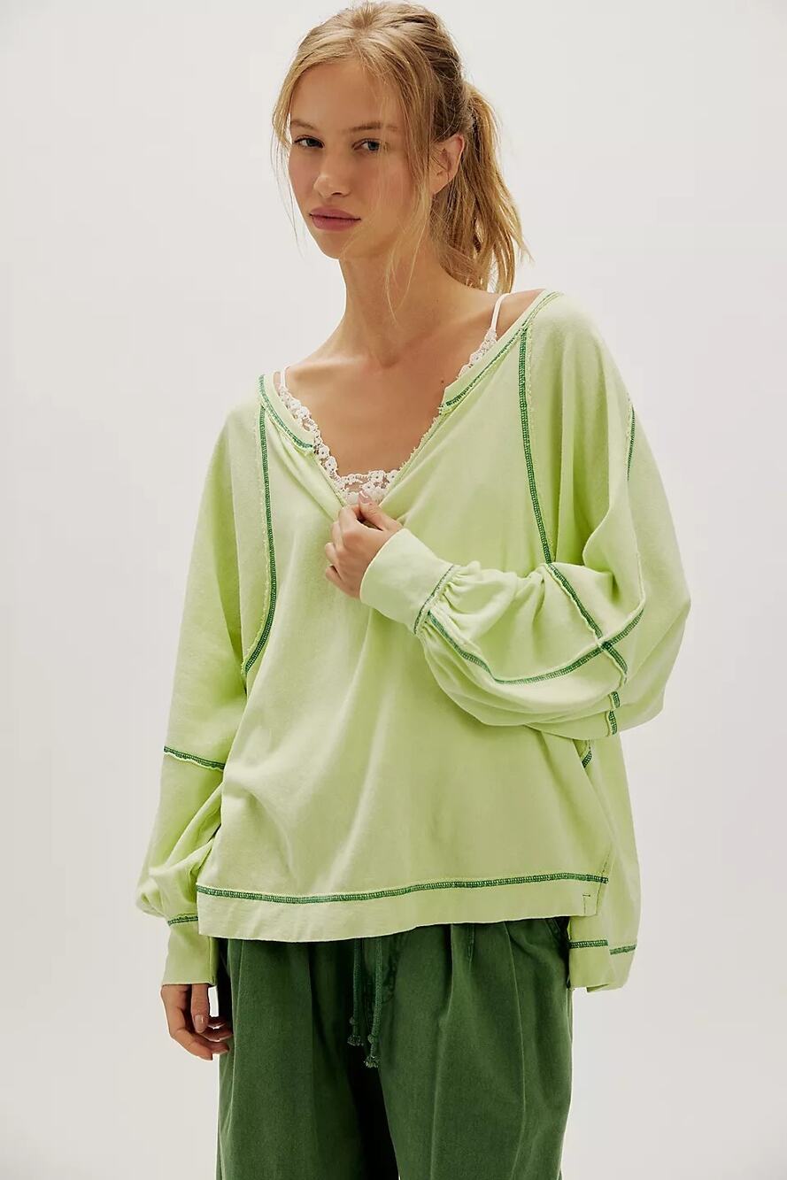 FREE PEOPLE - Wish I Knew Tee Long Sleeve - XS